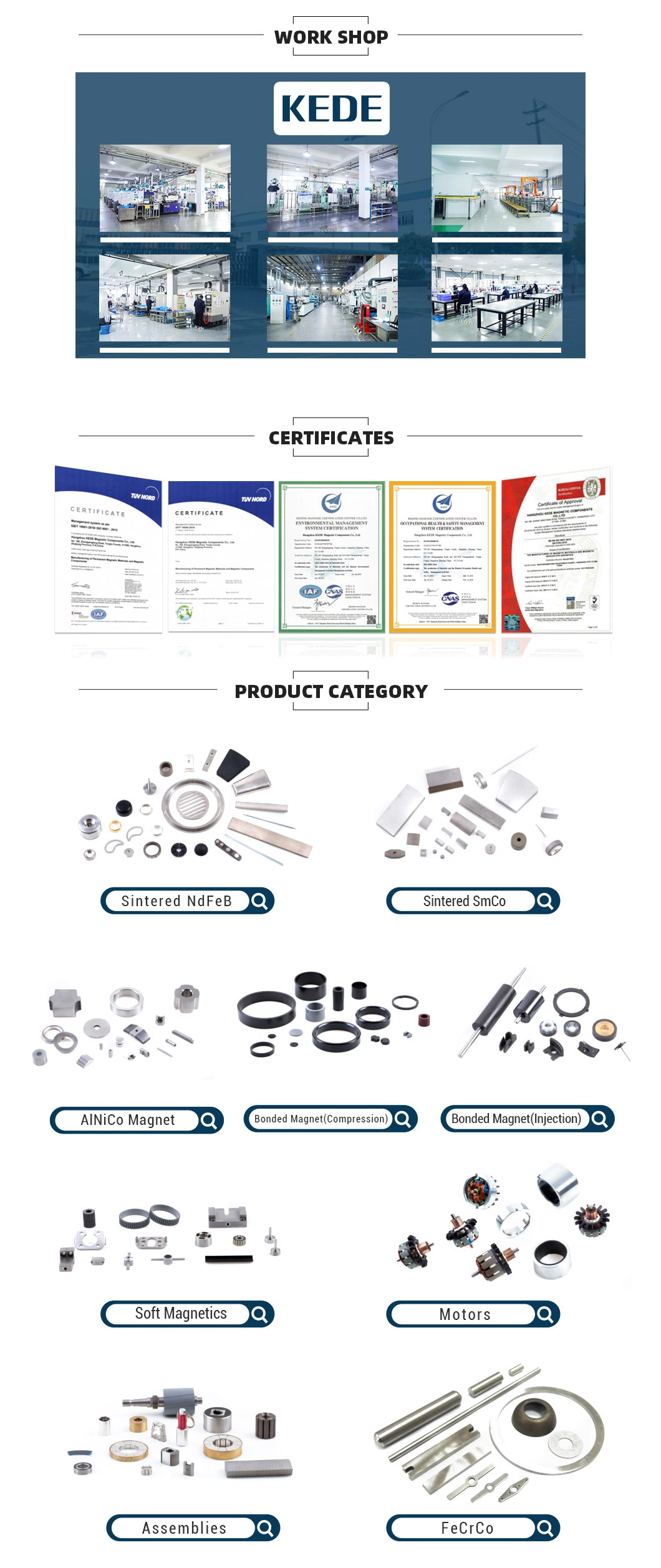 Bonded Magnets Customized High Performance Injection Molding Ferrite